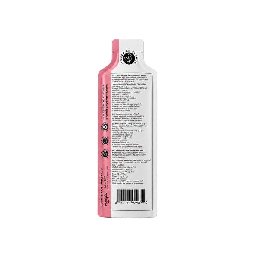 PURÉE ENERGETIQUE MACADAMIA SEL - ZONE 2 BSE BOX 10 Pcs