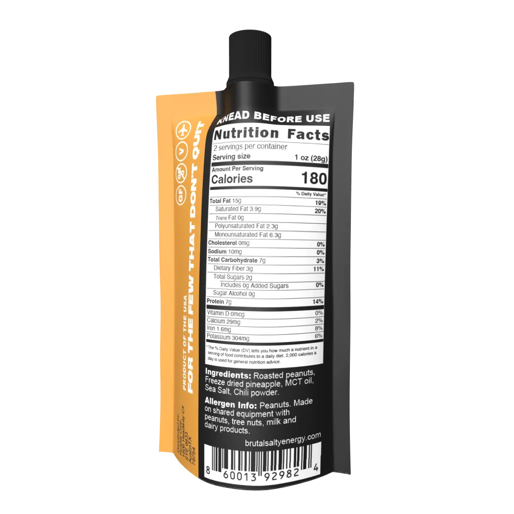 Purée énergétique Ananas &amp; Piment — Brutal Salty Energy